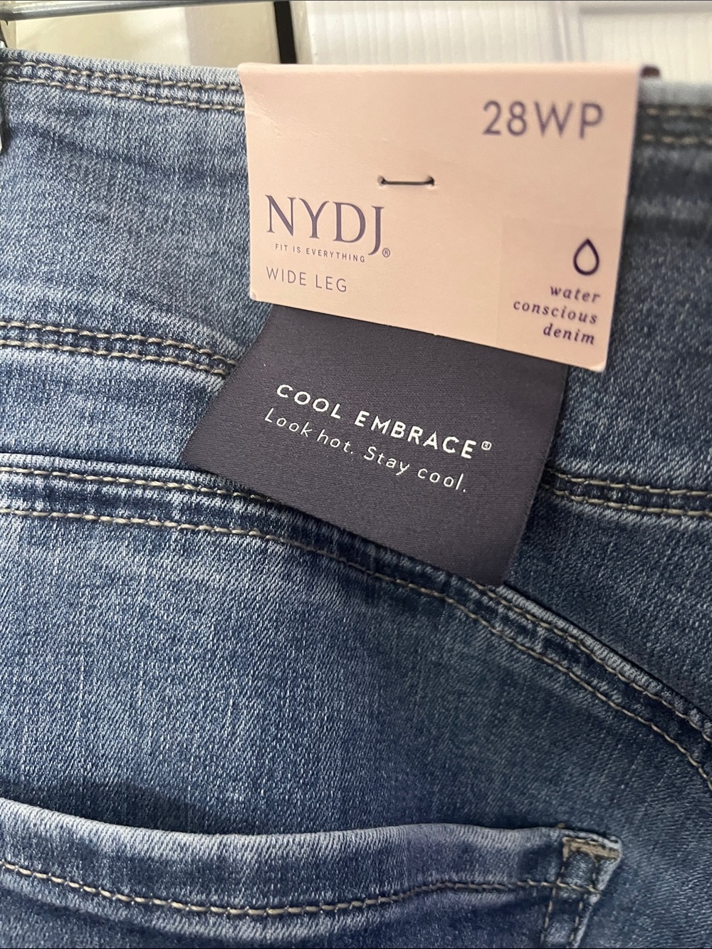 NYDJ Denim Jean Capri in Classic Blue Wash Denim made by women perfect fit